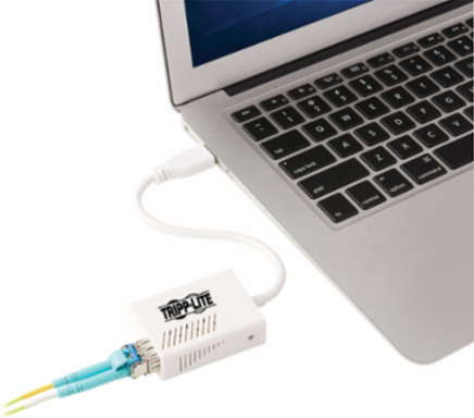 USB 3.0 Multimode Fiber Optic Transceiver Adapter, 1 Gbps, 550m, LC