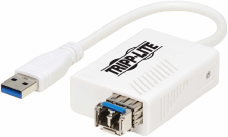 USB 3.0 Multimode Fiber Optic Transceiver Adapter, 1 Gbps, 550m, LC