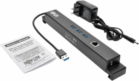 USB 3.0 Docking Station, 3 Ports, 1Gbps Ethernet for Surface Pro