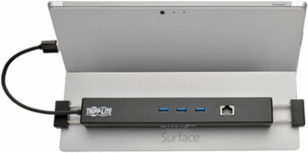 USB 3.0 Docking Station, 3 Ports, 1Gbps Ethernet for Surface Pro