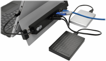 USB 3.0 Docking Station, 3 Ports, 1Gbps Ethernet for Surface Pro