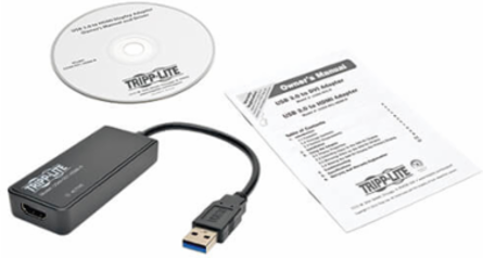 USB 3.0 to HDMI Dual Monitor Adapter, 512MB SDRAM, 2048x1152 Resolution
