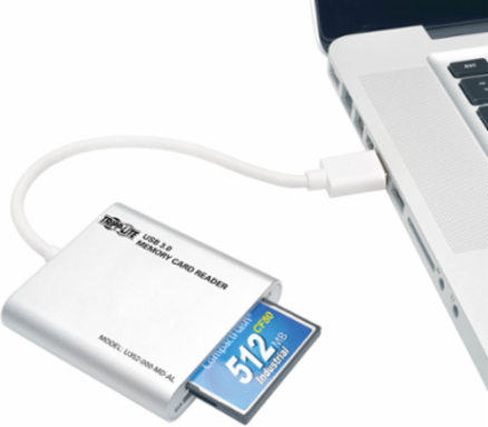 USB 3.0 Multi-Drive Memory Card Reader/Writer, Aluminum Case, 6 Inch Cable