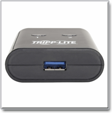 2-Port USB 3.0 Peripheral Sharing Switch, SuperSpeed 5 Gbps, Black
