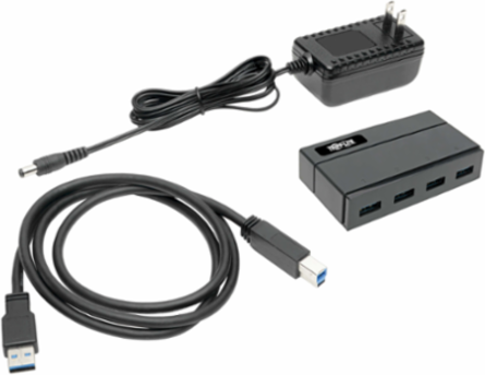 4-Port USB 3.0 SuperSpeed Hub, Supports 5 Gbps, Charging, Compact Design