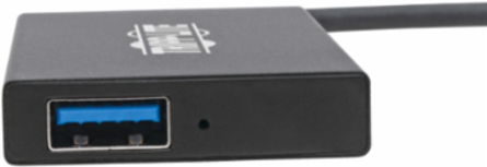 4-Port USB 3.0 SuperSpeed Hub, 5 Gbps, Aluminum, 8.5 Inch Length