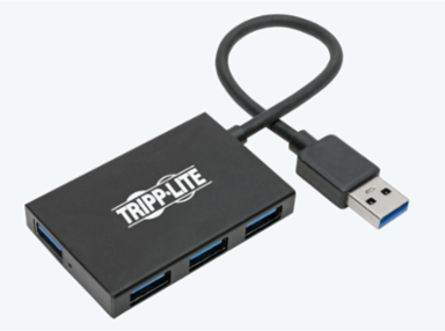 4-Port USB 3.0 SuperSpeed Hub, 5 Gbps, Aluminum, 8.5 Inch Length