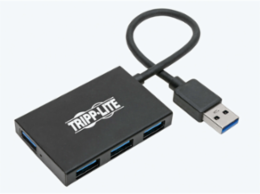 4-Port USB 3.0 SuperSpeed Hub, 5 Gbps, Aluminum, 8.5 Inch Length