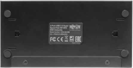 4-Port USB 3.0 SuperSpeed Hub - 20 kV ESD Immunity, Metal Housing