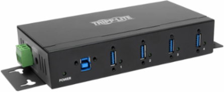 4-Port USB 3.0 SuperSpeed Hub - 20 kV ESD Immunity, Metal Housing