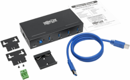 4-Port USB 3.0 SuperSpeed Hub - 20 kV ESD Immunity, Metal Housing