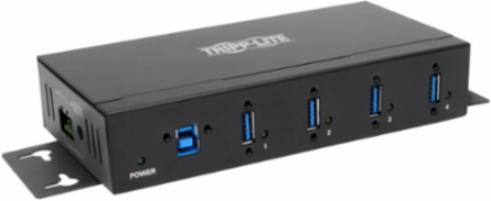 4-Port USB 3.0 SuperSpeed Hub - 20 kV ESD Immunity, Metal Housing