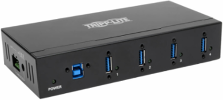 4-Port USB 3.0 SuperSpeed Hub - 20 kV ESD Immunity, Metal Housing