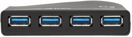 USB Hub, 4-Port Mini, USB-A, USB 3.x (5Gbps), International Plug Adapters