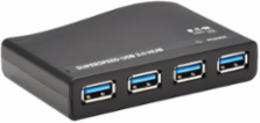 USB Hub, 4-Port Mini, USB-A, USB 3.x (5Gbps), International Plug Adapters
