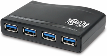 4-Port USB 3.0 SuperSpeed Hub, 5Gbps Transfer Speed, Includes External Power Supply