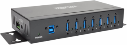 7-Port USB 3.0 SuperSpeed Hub, 20 kV ESD Immunity, Metal Housing