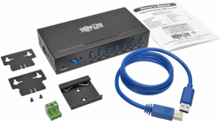 7-Port USB 3.0 SuperSpeed Hub, 20 kV ESD Immunity, Metal Housing