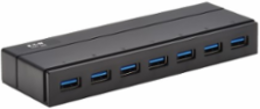 USB Hub, 7-Port, USB-A, Mini, USB 3.x (5 Gbps), International Plug Adapters