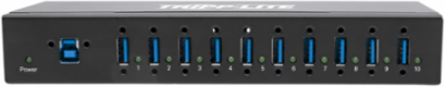 10-Port Industrial USB 3.0 Hub, Metal Housing, 20 kV ESD Immunity