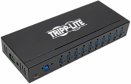 10-Port Industrial USB 3.0 Hub, Metal Housing, 20 kV ESD Immunity