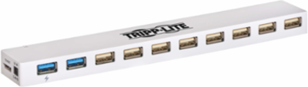 10-Port USB Hub with 2 USB 3.0 & 8 USB 2.0 Ports, 5V 4A Charging Output