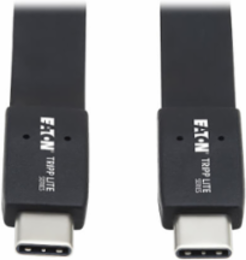 USB-C Flat Cable (M/M), USB 3.2 Gen 2 (10 Gbps), 5A (100W), Thunderbolt 3 Compatible, 16 in