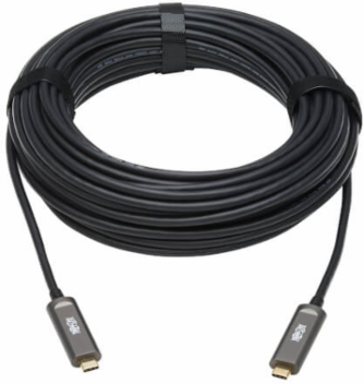 USB-C AOC Cable, USB 3.2 Gen 2 (10 Gbps), Plenum-Rated, Data Only, 33 ft