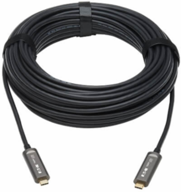 USB-C AOC Cable, USB 3.2 Gen 2 (10 Gbps), Plenum-Rated, Data Only, 49 ft