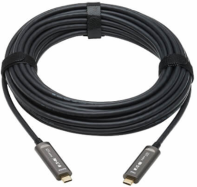 USB-C AOC Cable, USB 3.2 Gen 2 (10 Gbps), Plenum-Rated, Data Only, Backward Compatible, 49 ft