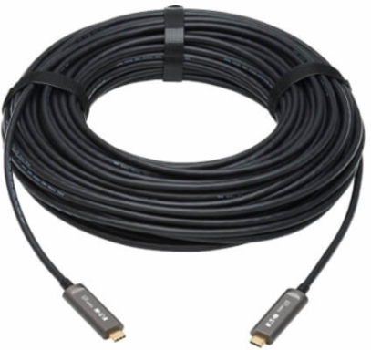 USB-C AOC Cable, USB 3.2 Gen 2 (10 Gbps), Plenum-Rated, Data Only, 98 ft