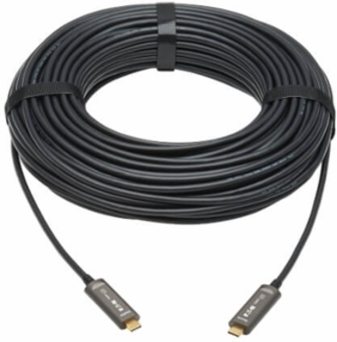 USB-C AOC Cable, 4K 60Hz, HDR, 4:4:4, Video-Only, Plenum-Rated, 98 ft