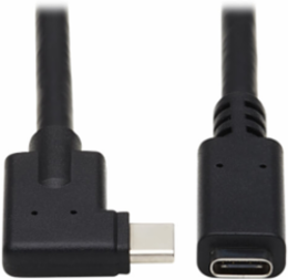 USB-C Extension Cable, M/F, Right-Angle, USB 3.2 Gen 2 (10 Gbps), Thunderbolt 3 Compatible, 20 in