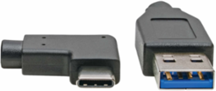 USB-C to USB-A Cable, 3 ft., USB 3.1 Gen 1 (5 Gbps), Right Angle Connector