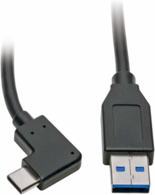 USB-C to USB-A Cable, 3 ft., USB 3.1 Gen 1 (5 Gbps), Right Angle Connector