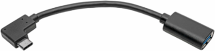 USB-C to USB-A Adapter, Right Angle C, 6 Inch, USB 3.1 Gen 1 (5 Gbps)