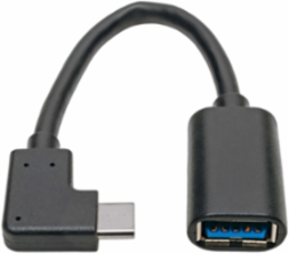 USB-C to USB-A Adapter, Right Angle C, 6 Inch, USB 3.1 Gen 1 (5 Gbps)