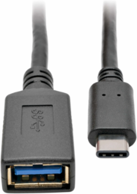 USB-C to USB-A Adapter, 6 Inch, USB 3.1 Gen 1 (5 Gbps), 3A Power Output