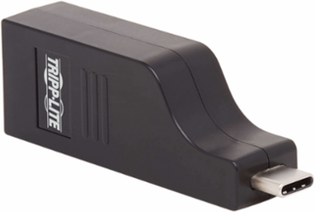 USB-C to Gigabit Ethernet Vertical Adapter, 10/100/1000 Mbps, Black