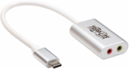 USB-C to 3.5 mm Stereo Audio Adapter, Silver, USB 2.0, 0.66 ft Cable