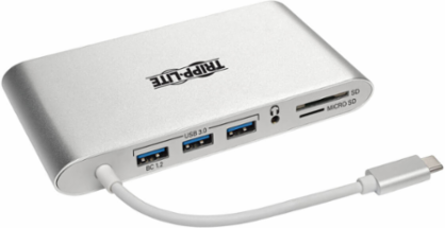 USB-C Dual Display Dock with 4K HDMI, VGA, Mini DP, Gigabit Ethernet