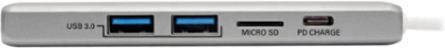 USB-C Dock, 4K HDMI, 60W PD Charging, 5 Ports, Aluminium