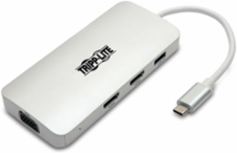 USB-C Dual Display Dock, 2x HDMI, VGA, USB-A, PD Charging, 60W