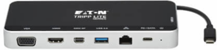 USB-C Dock, Triple Display, 4K HDMI & mDP, VGA, USB 3.x (5Gbps), USB-A/C Hub, GbE, 60W PD Charging