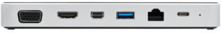 USB-C Dock, Triple Display, 4K HDMI & mDP, VGA, USB 3.x (5Gbps), USB-A/C Hub, GbE, 60W PD Charging