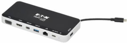 USB-C Dock, Triple Display, 4K HDMI & mDP, VGA, USB 3.x (5Gbps), USB-A/C Hub, GbE, 60W PD Charging