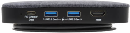 USB-C Dock with Optional Internal Hard Drive, 4K HDMI, USB 3.x (5Gbps), 100W PD Charging, Gray