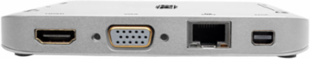 USB-C Dual Display Dock with 4K HDMI, VGA, Mini DP, 60W PD Charging