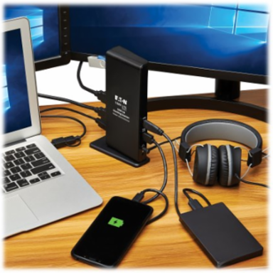 USB-A/USB-C Dual Display Docking Station, 1080p 60 Hz HDMI, USB 3.x (5Gbps), USB 2.0 Hub, GbE
