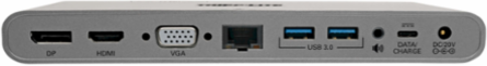 USB-C Dual Display Dock, 100W Power Delivery, 4K HDMI & DisplayPort Outputs